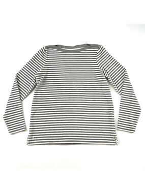 Joules velour stripe womens top size 6 long sleeve boatneck casual cozy